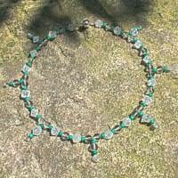 Bergkristall-Malachit Collier