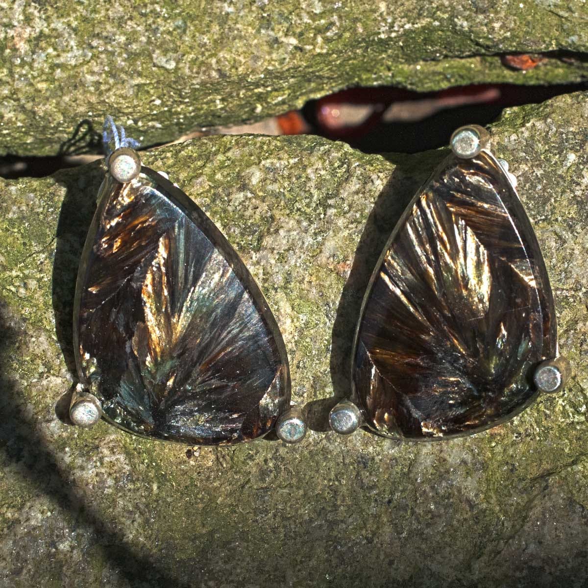 Ohrstecker Serafinit/Klinochlor