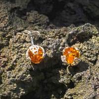 Bernsteinstecker in Silberfiligran