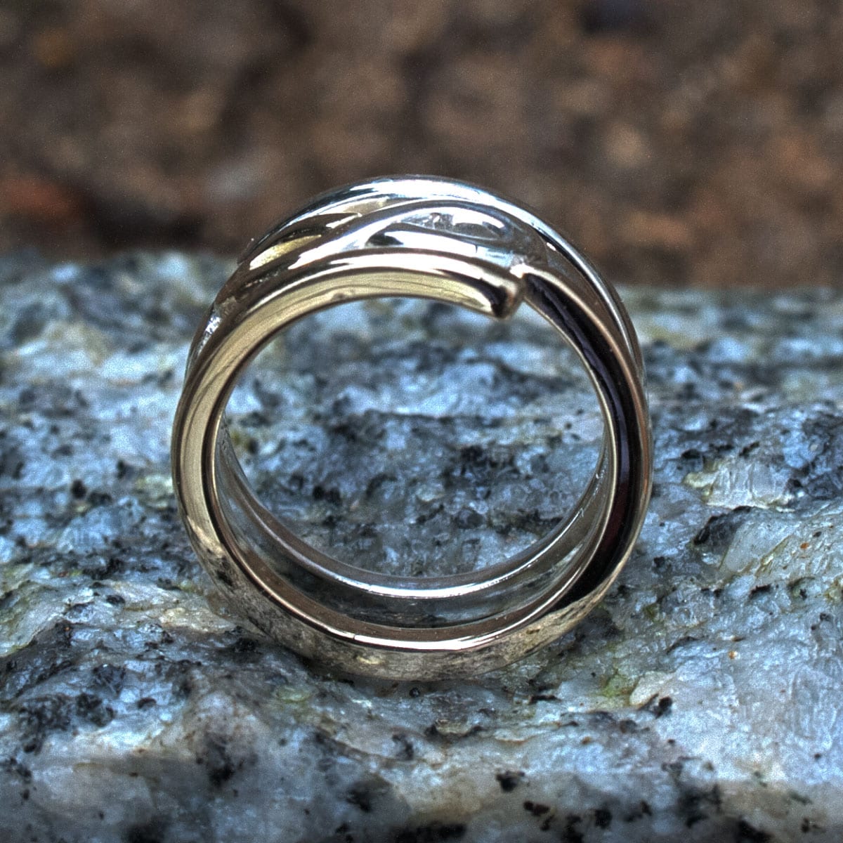 Unendlichkeitsring Silber und Gold