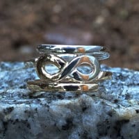 Unendlichkeitsring Silber und Gold