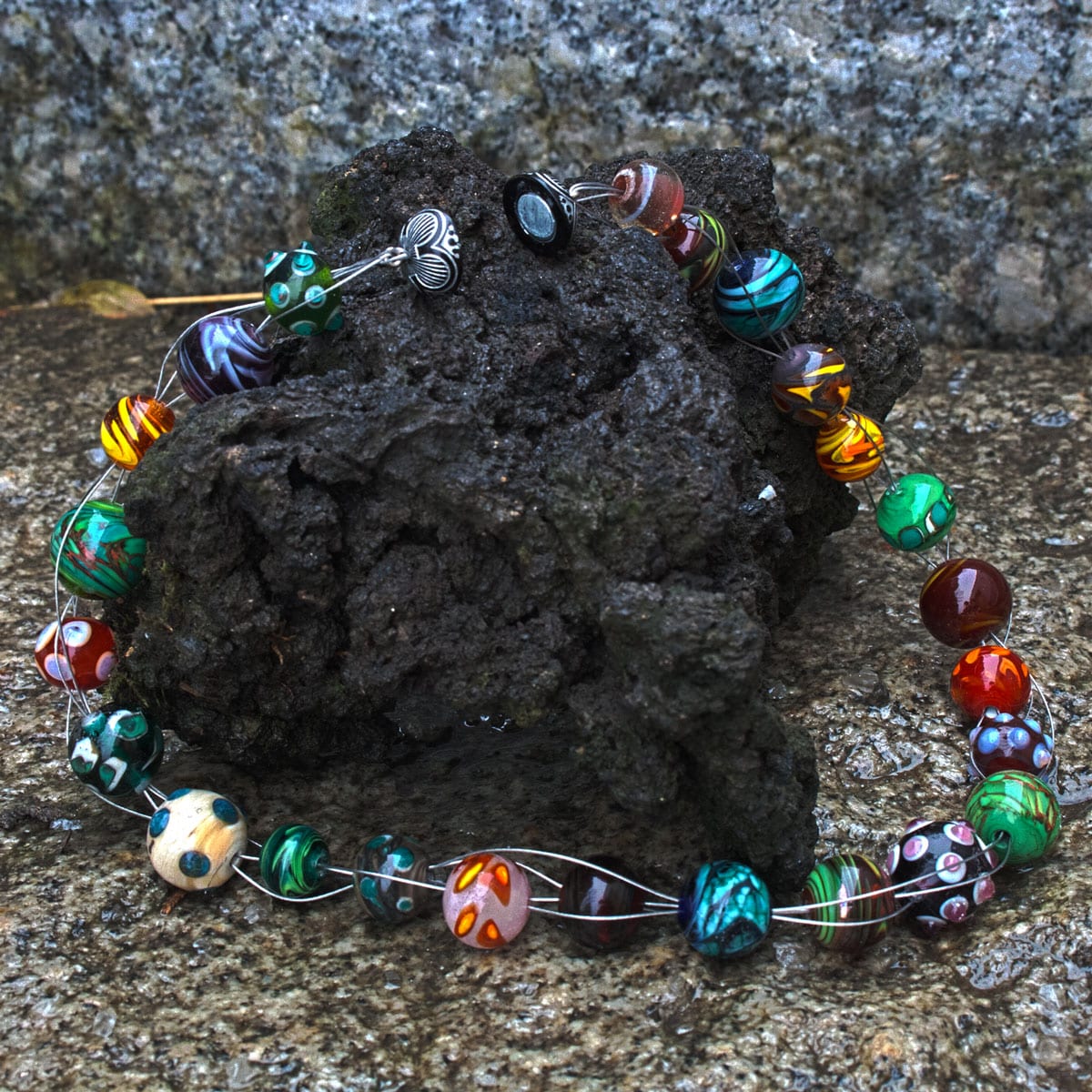 Collier aus Muranoglas-Perlen