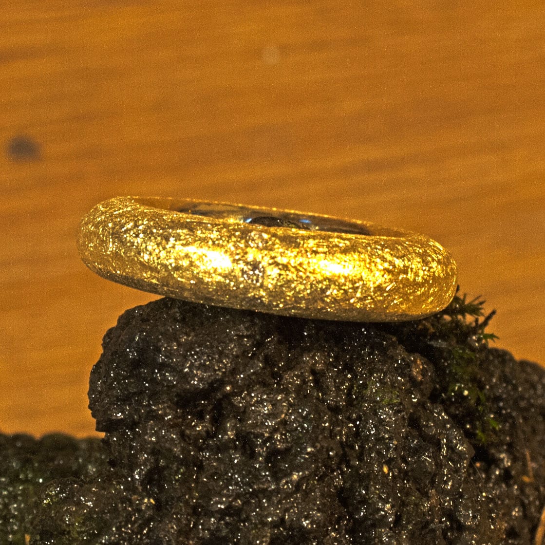 runder Ring Gelbgold matt