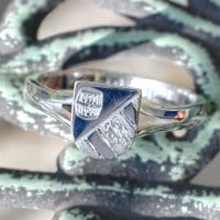 Ehrenring Gemeindewappen Salzweg Silber