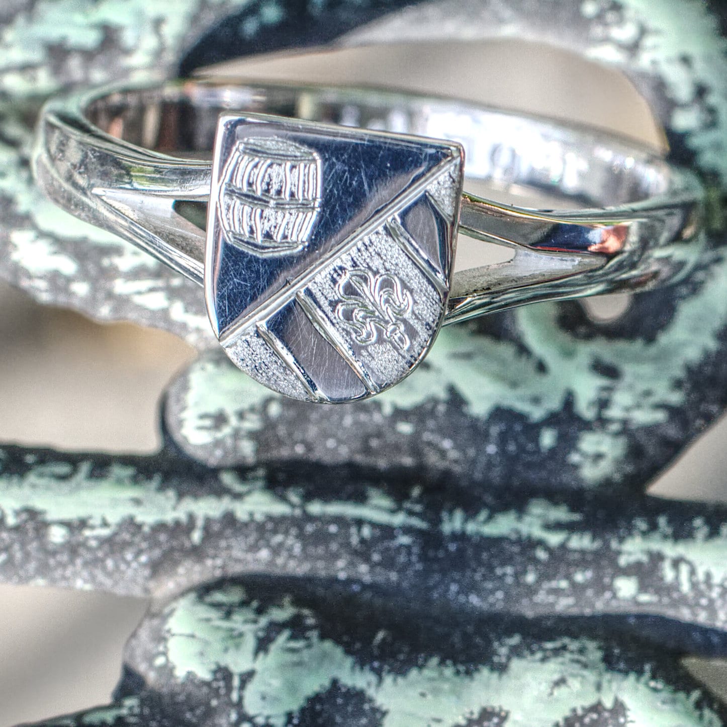 Ehrenring Gemeindewappen Salzweg Silber – Bild 3