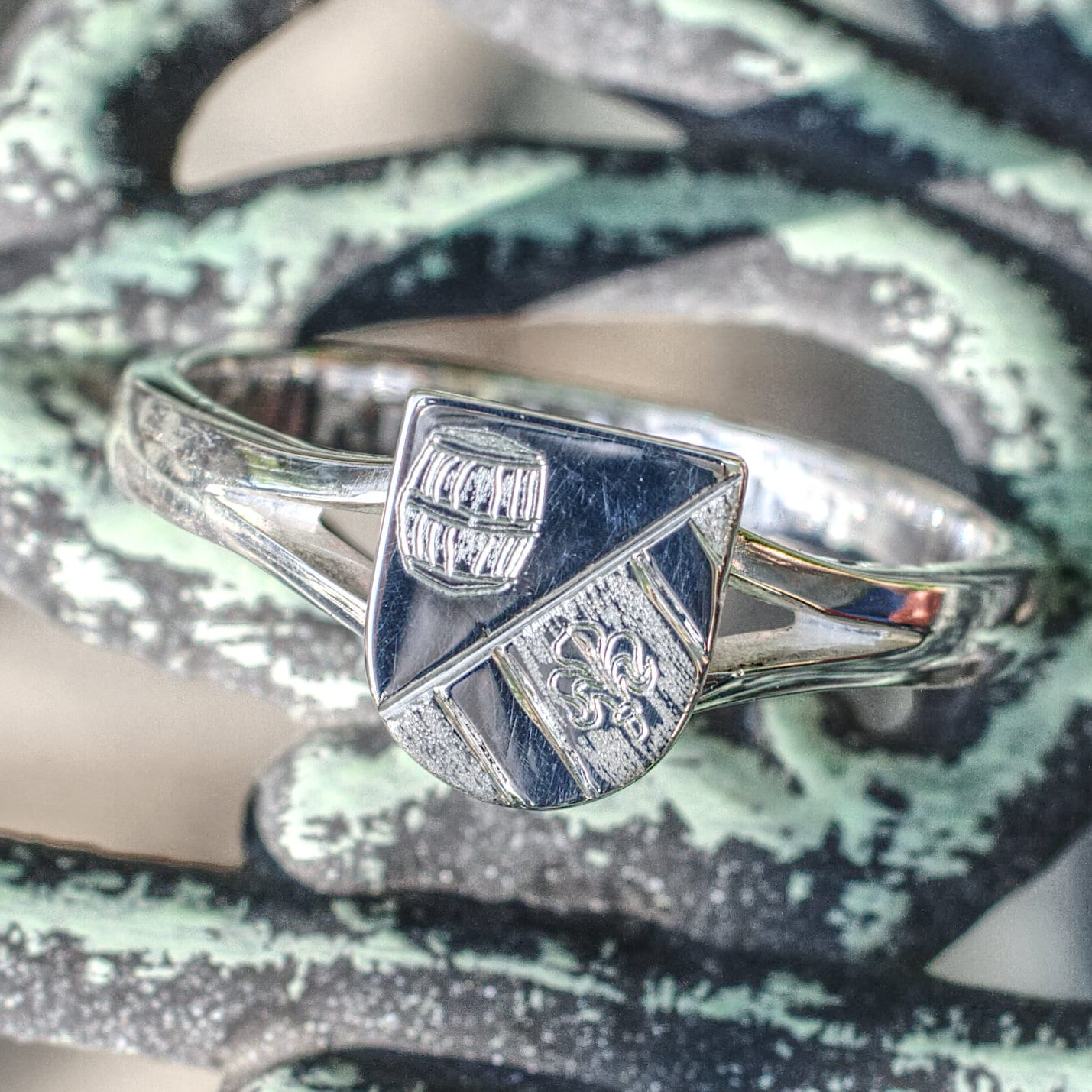 Ehrenring Gemeindewappen Salzweg Silber – Bild 4