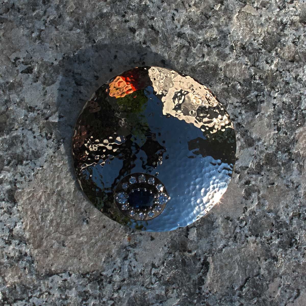 Anhänger Weißgoldscheibe