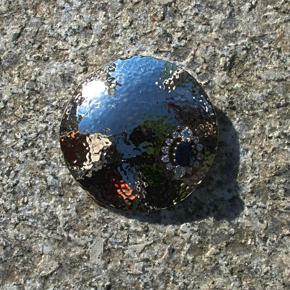 Anhänger Weißgoldscheibe