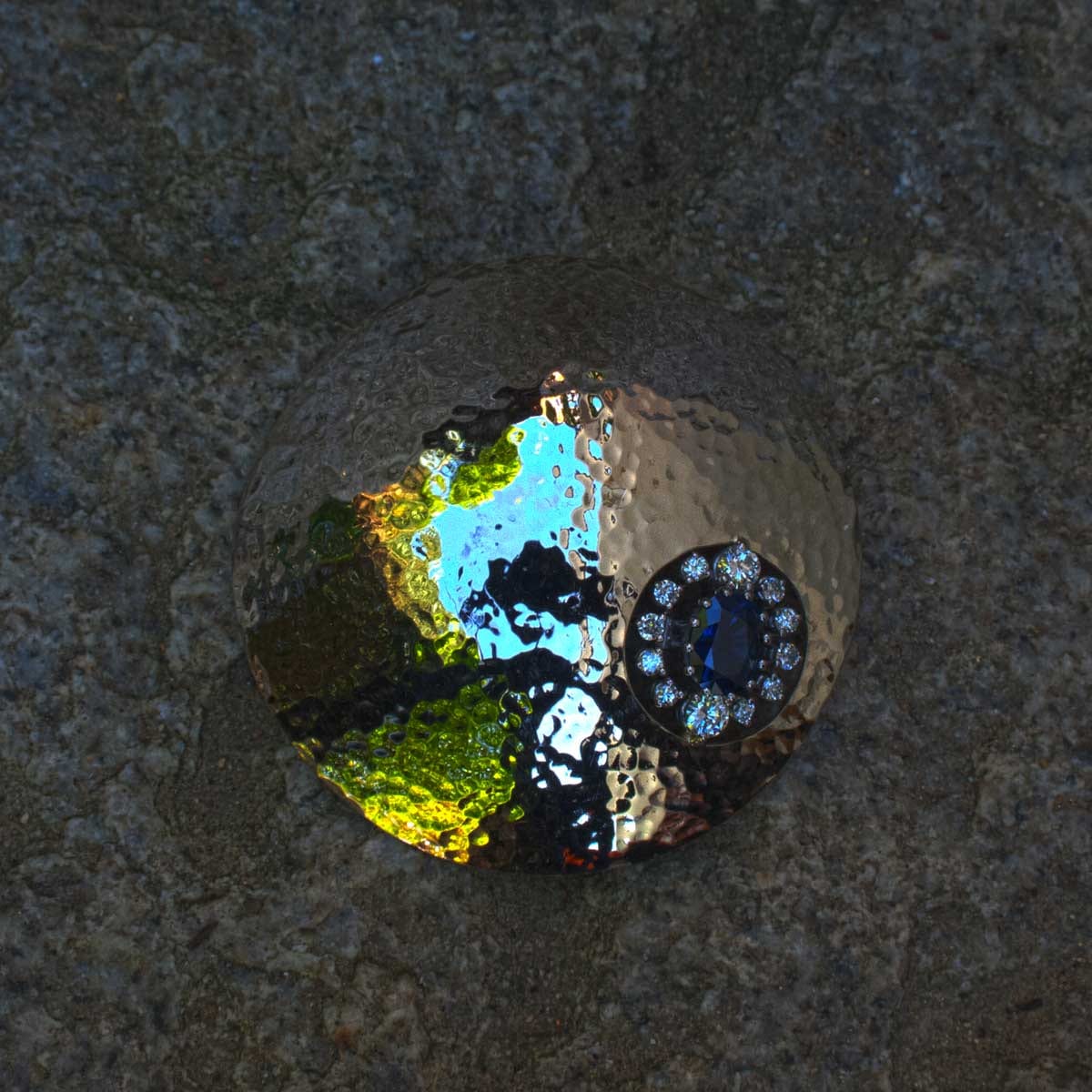 Anhänger Weißgoldscheibe