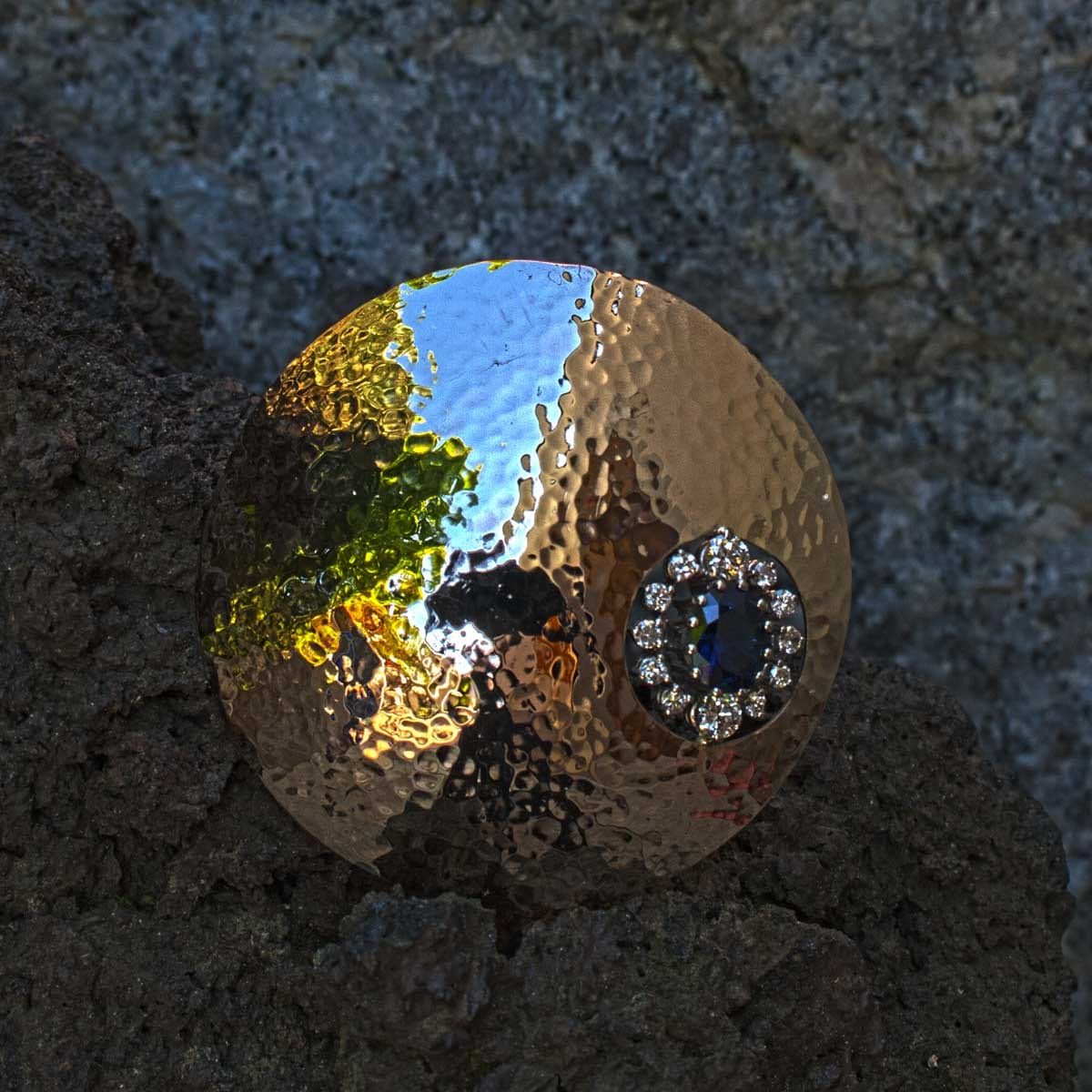 Anhänger Weißgoldscheibe