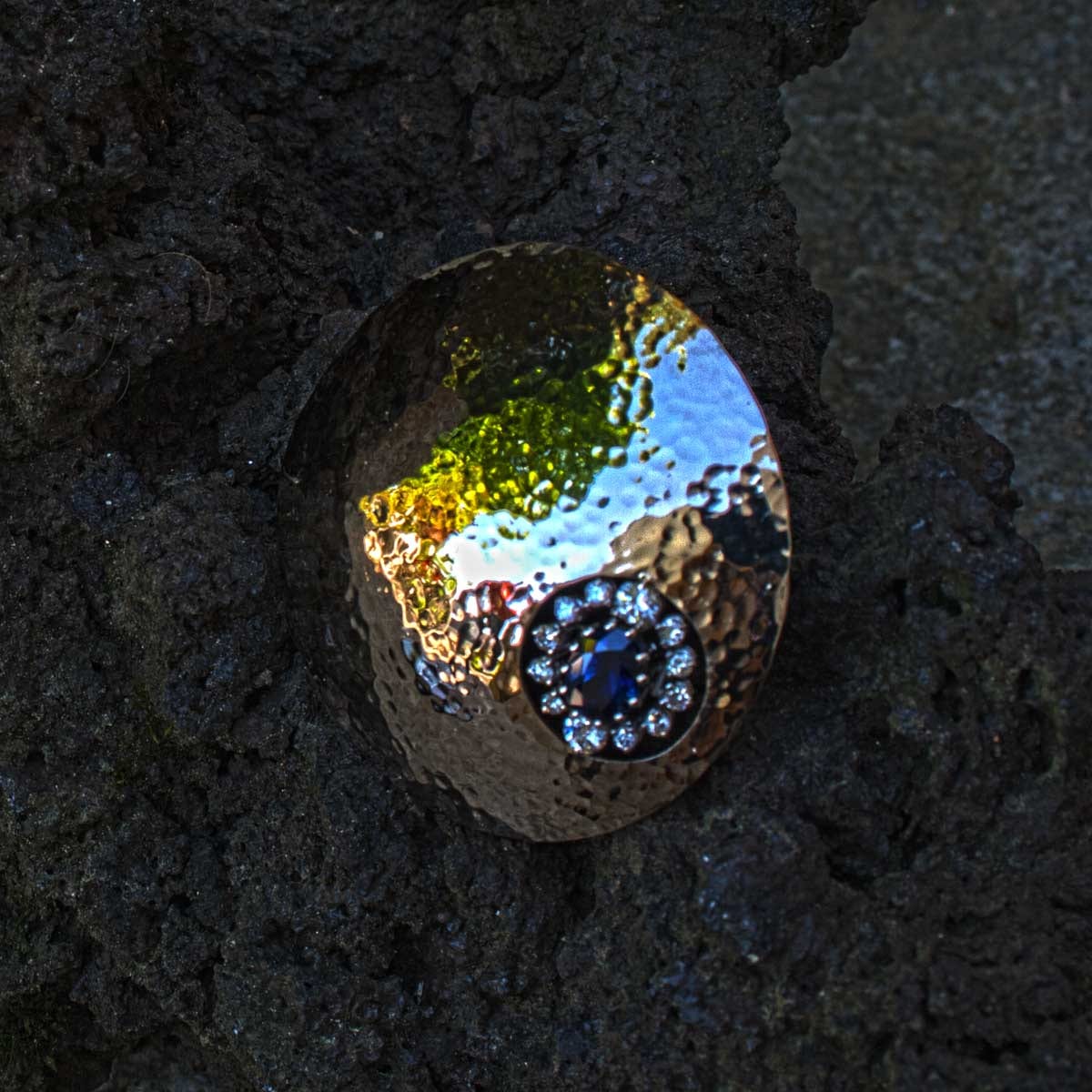 Anhänger Weißgoldscheibe