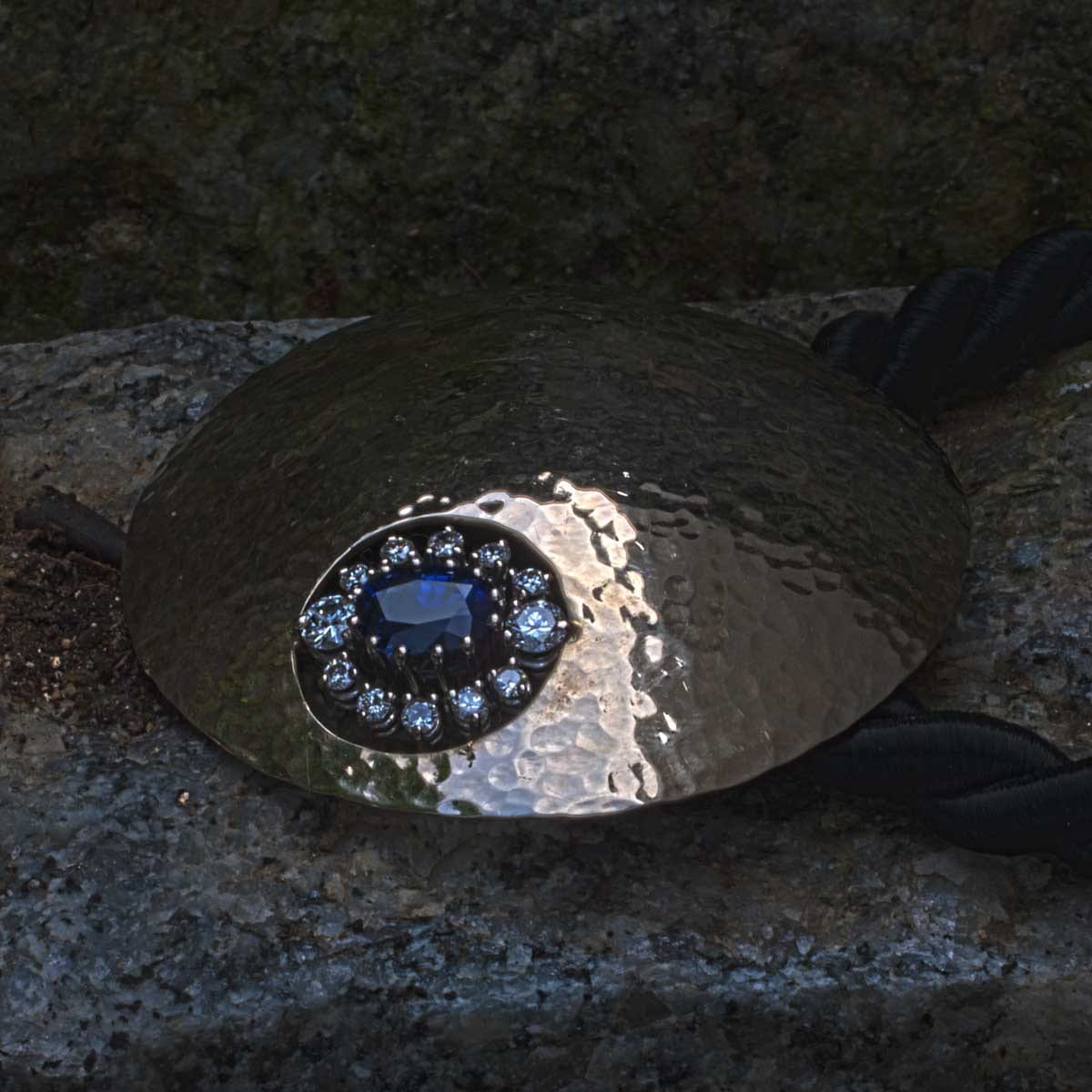 Anhänger Weißgoldscheibe