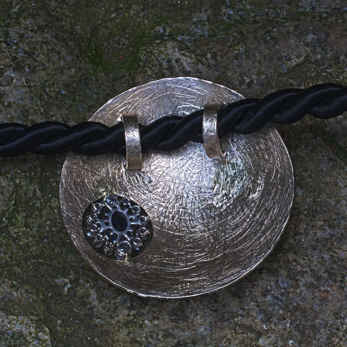 Anhänger Weißgoldscheibe