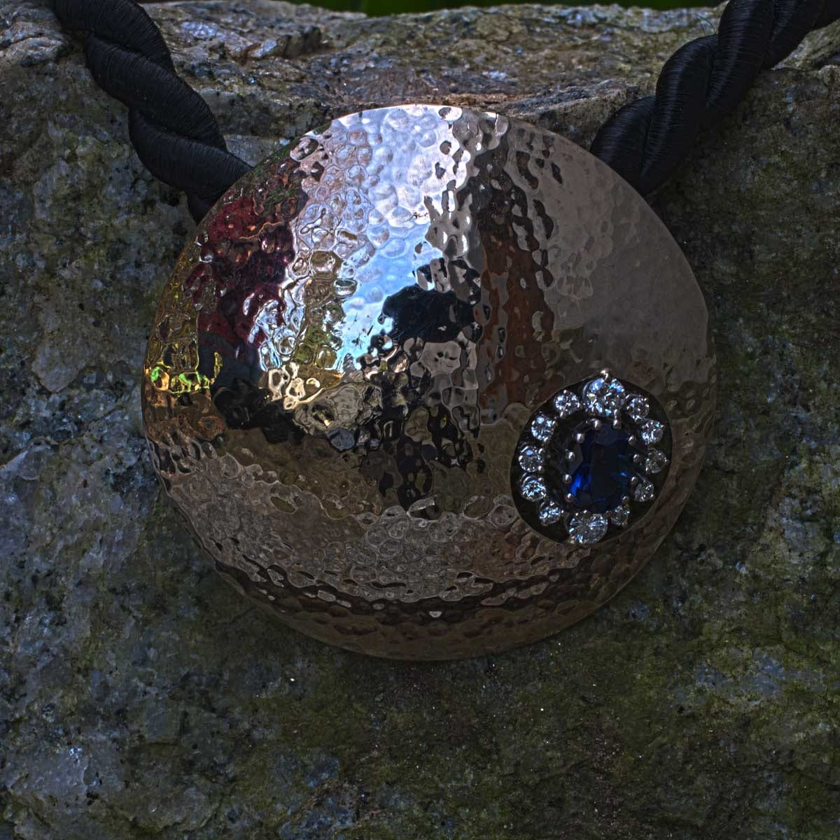 Anhänger Weißgoldscheibe