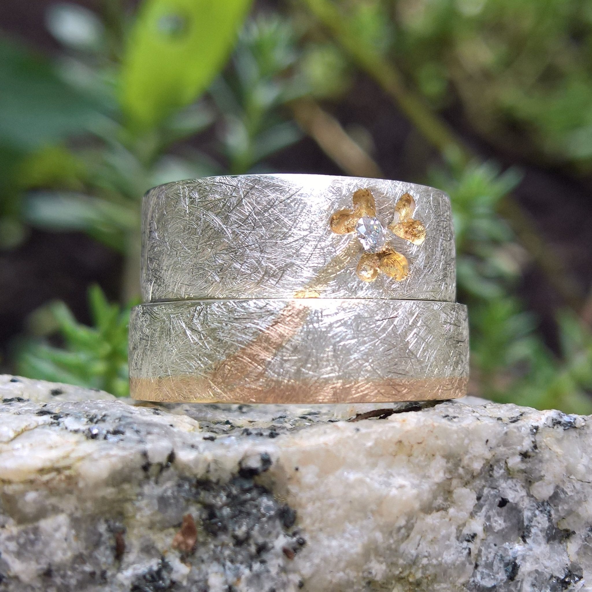 zweifarbige Trauringe