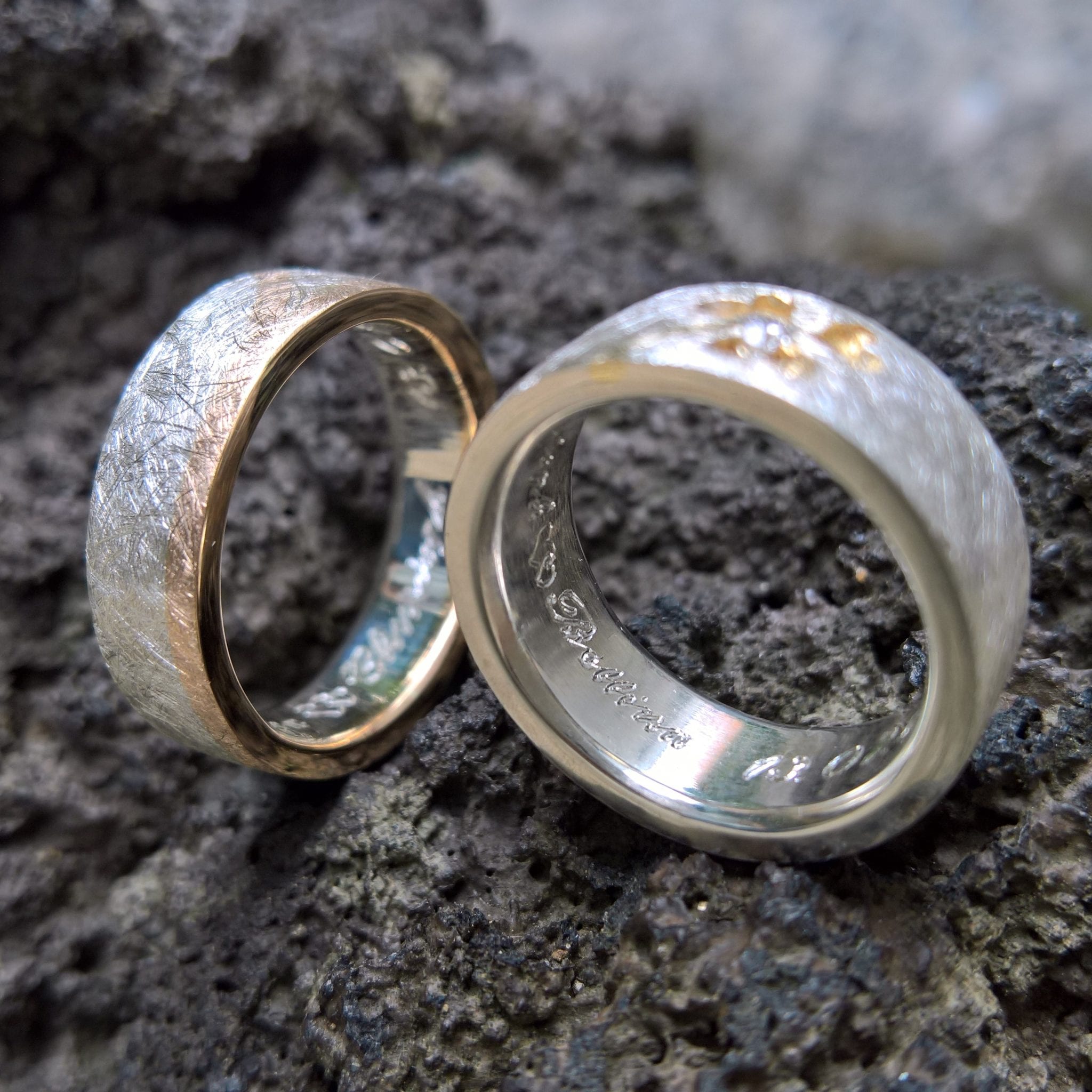 zweifarbige Trauringe