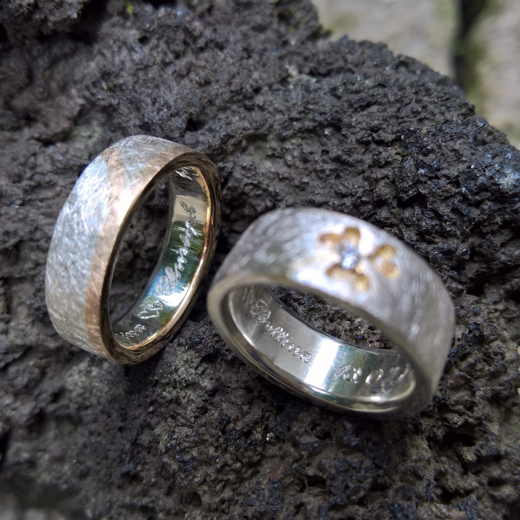 zweifarbige Trauringe
