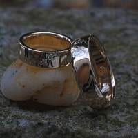 Trauringe Gelbgold mit Brillanten