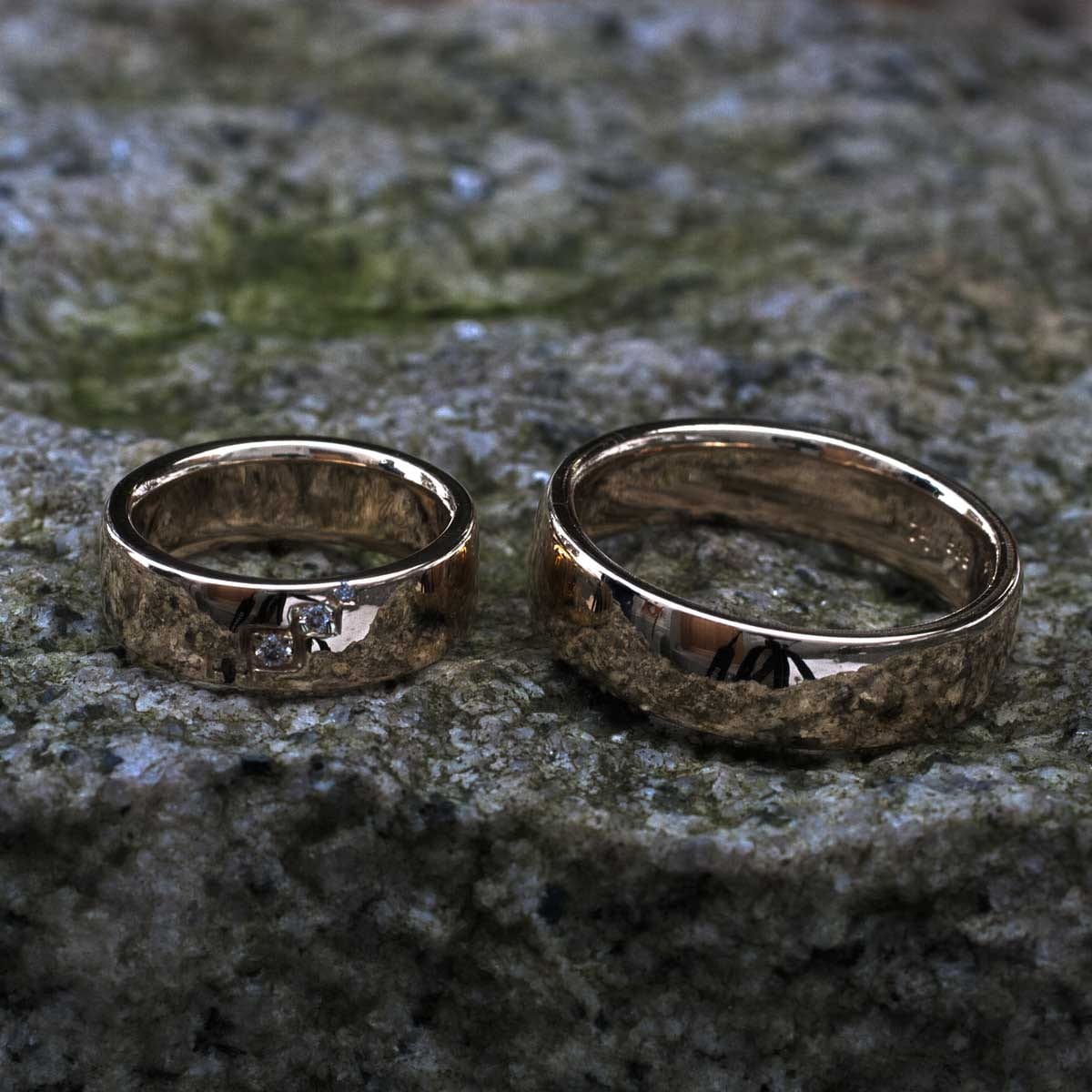 Trauringe Gelbgold mit Brillanten