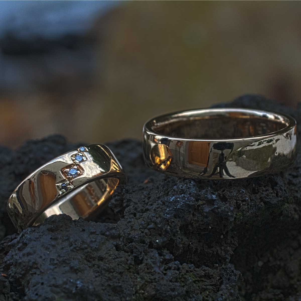 Trauringe Gelbgold mit Brillanten