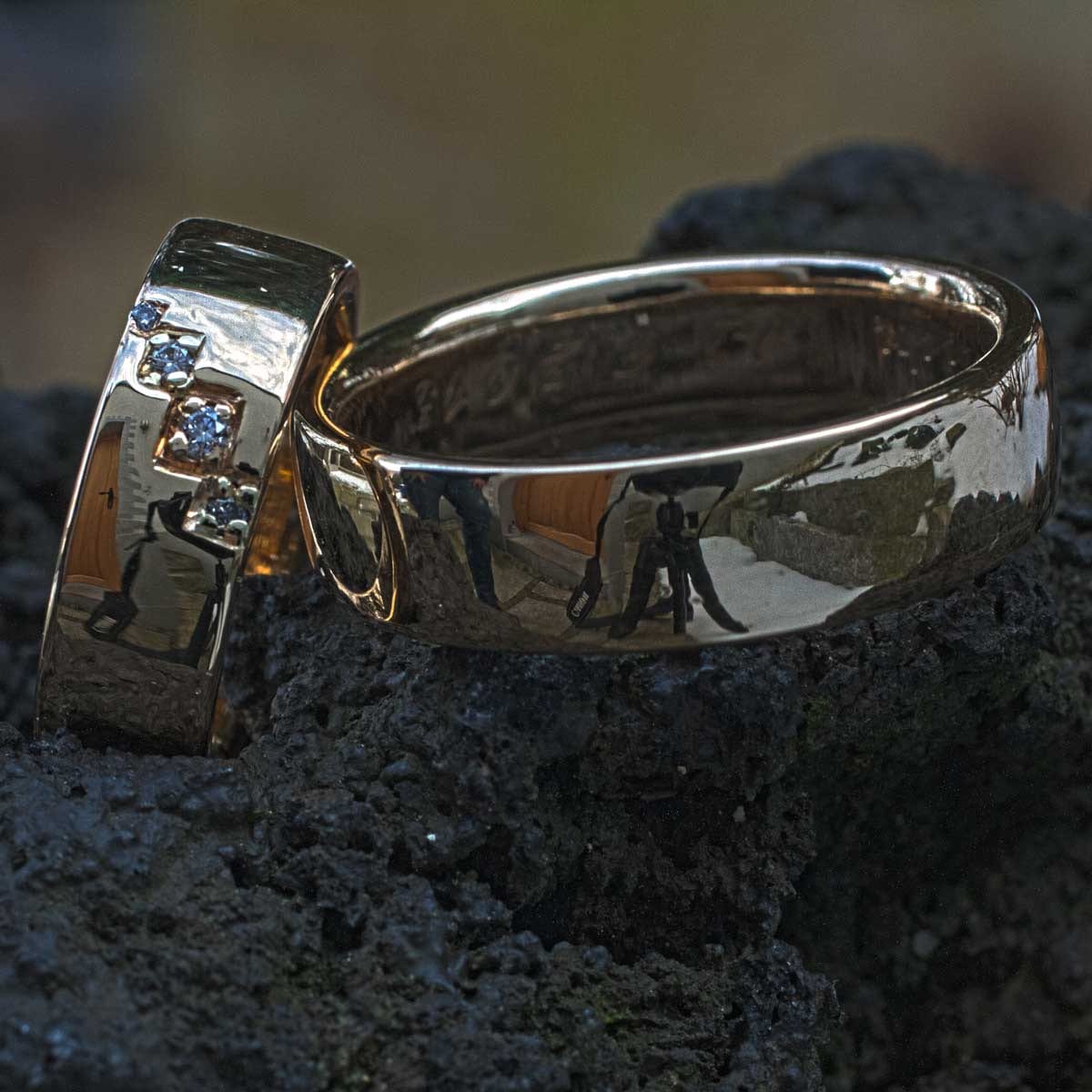 Trauringe Gelbgold mit Brillanten