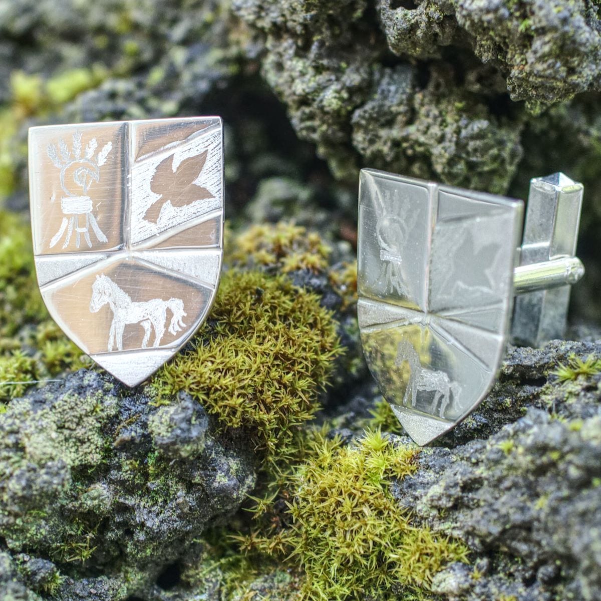 Manschettenknöpfe Familienwappen