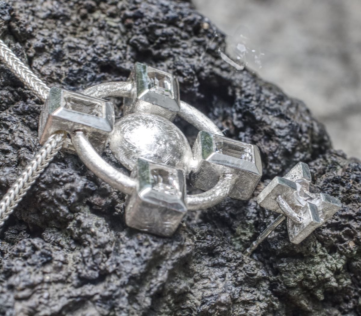 Kreuz Bergkristall Anhänger