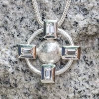 Kreuz Bergkristall Anhänger