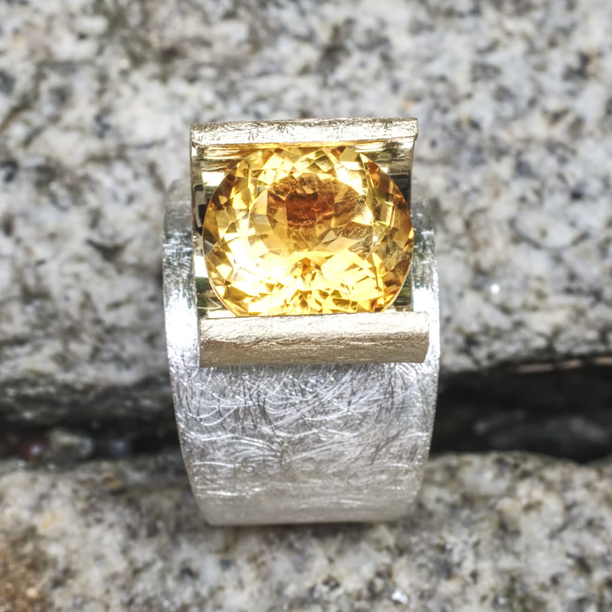 zweifarbiger Ring Citrin – Bild 6