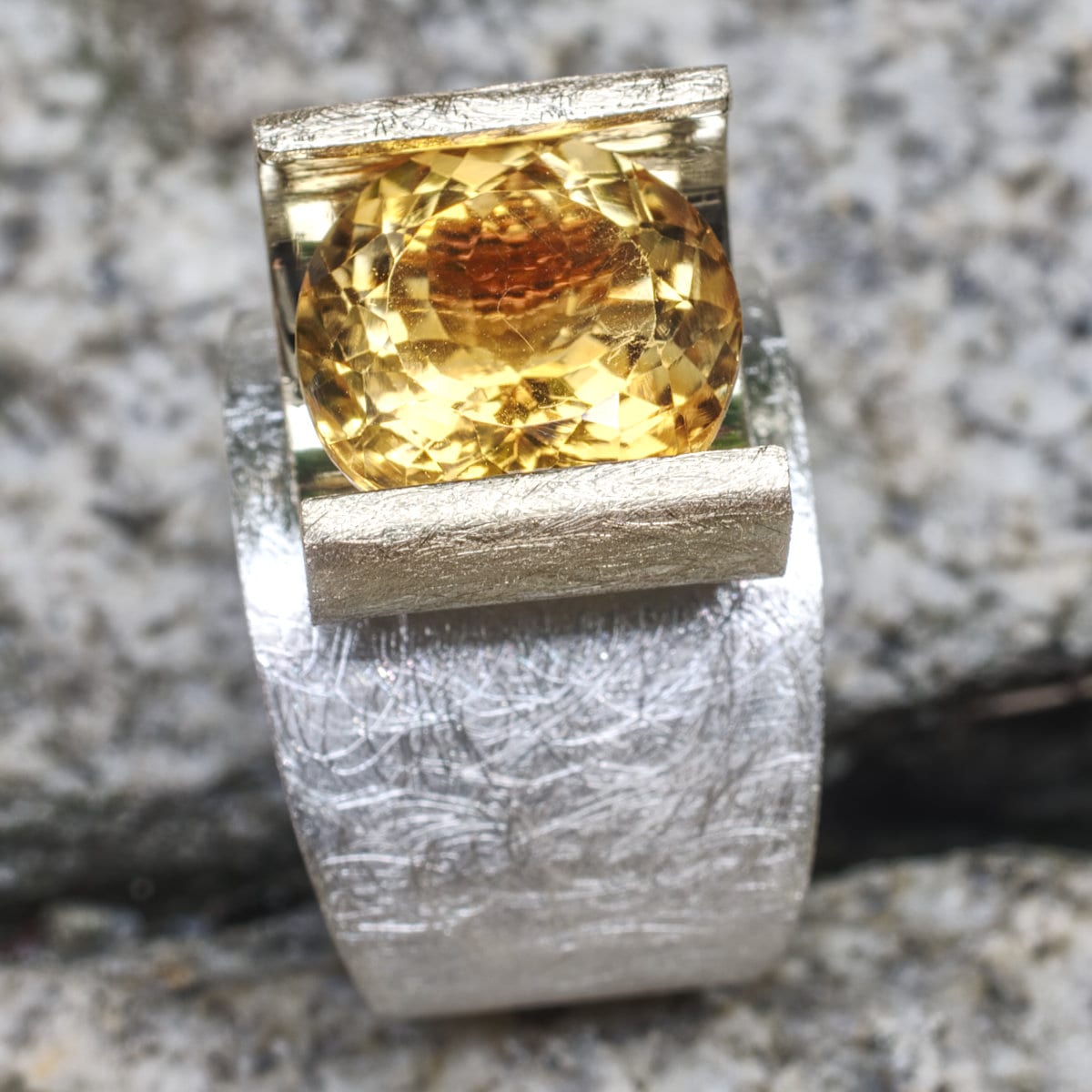 zweifarbiger Ring Citrin – Bild 5