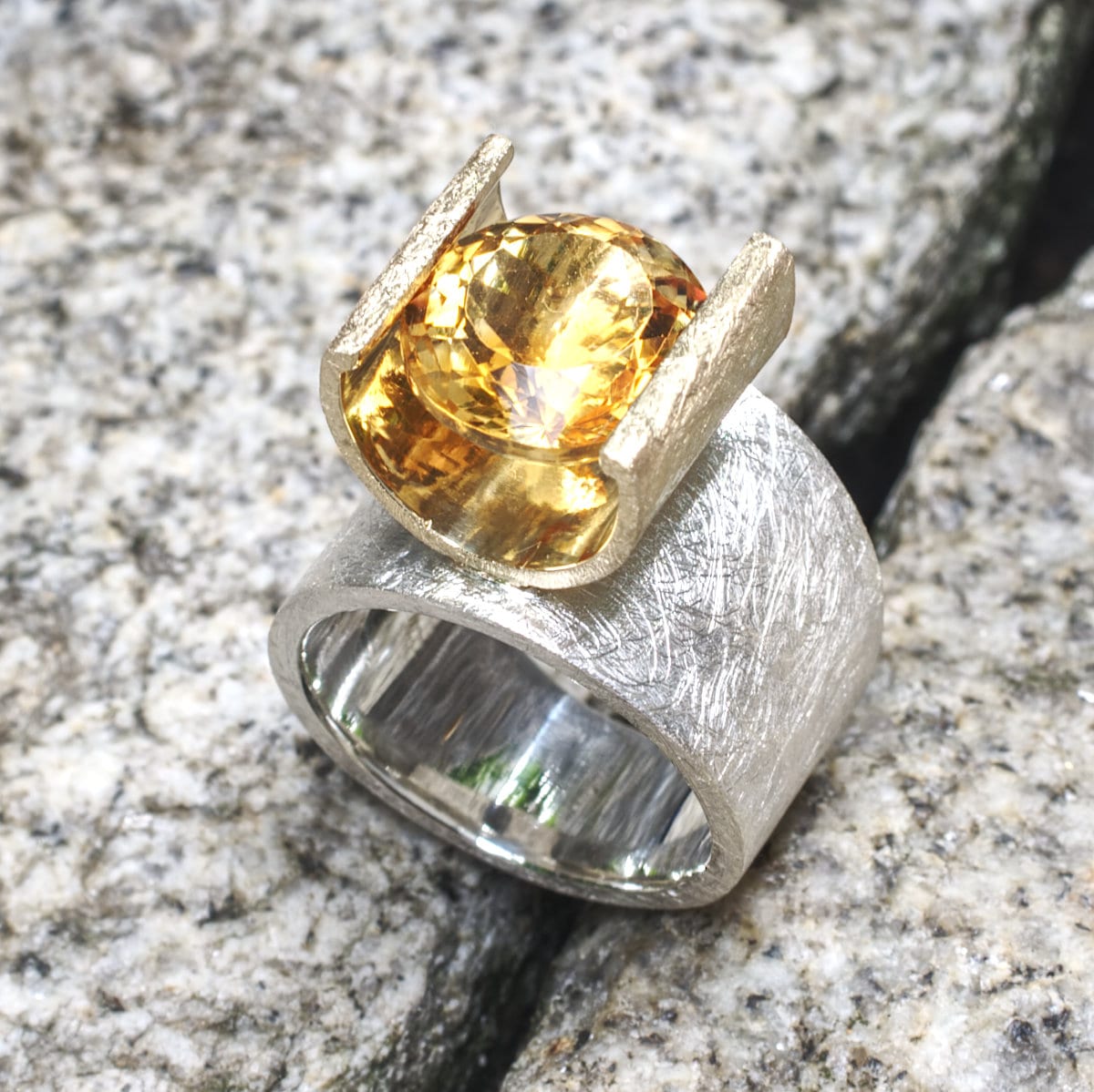 zweifarbiger Ring Citrin – Bild 4