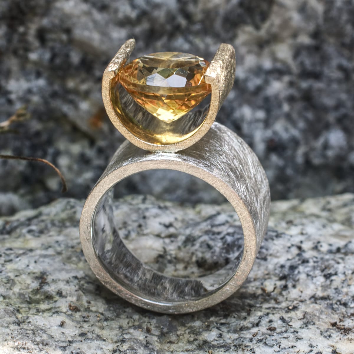 zweifarbiger Ring Citrin – Bild 3