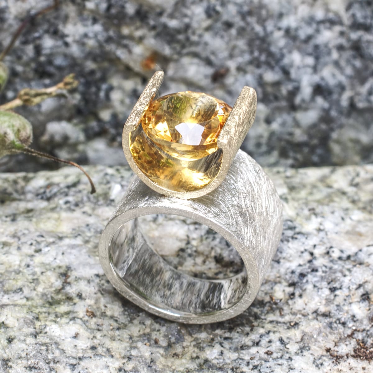 zweifarbiger Ring Citrin – Bild 2