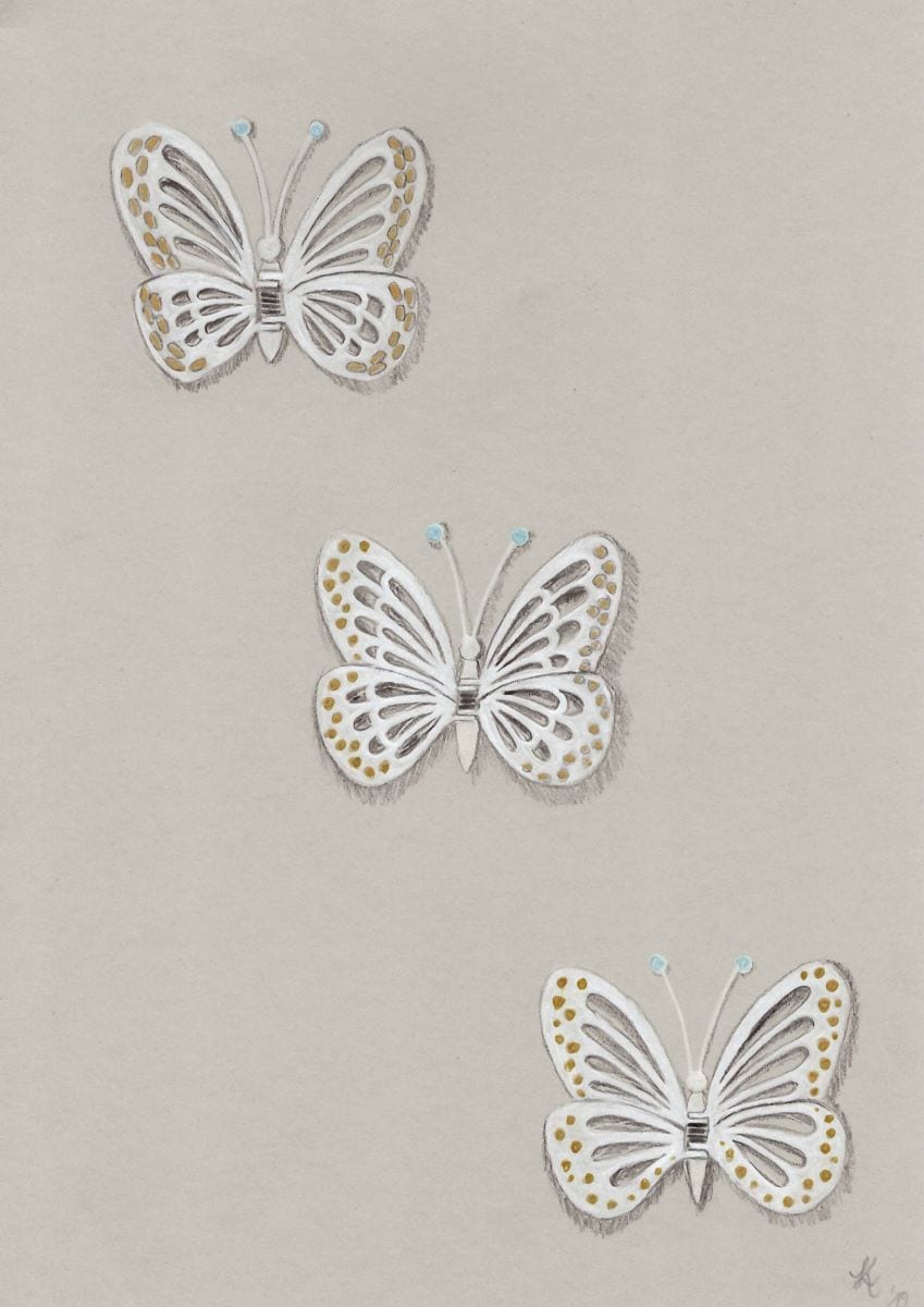 Haarspange zweifarbiger Schmetterling – Bild 2