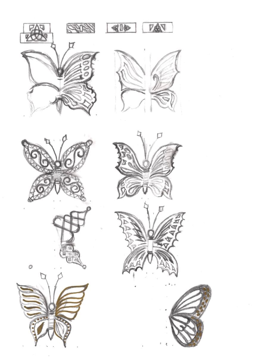 Haarspange zweifarbiger Schmetterling – Bild 20