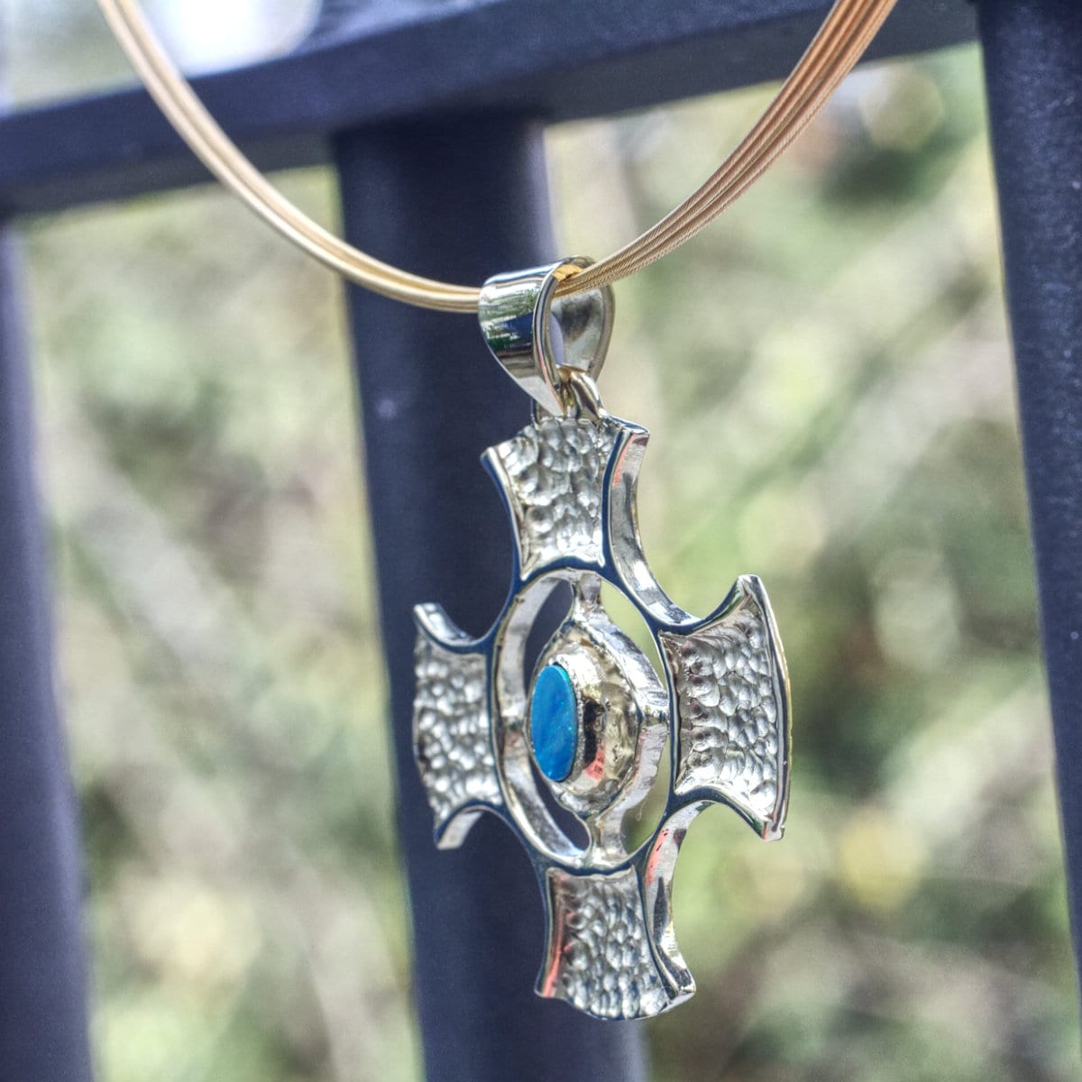 keltisches Kreuz mit Opal – Bild 7