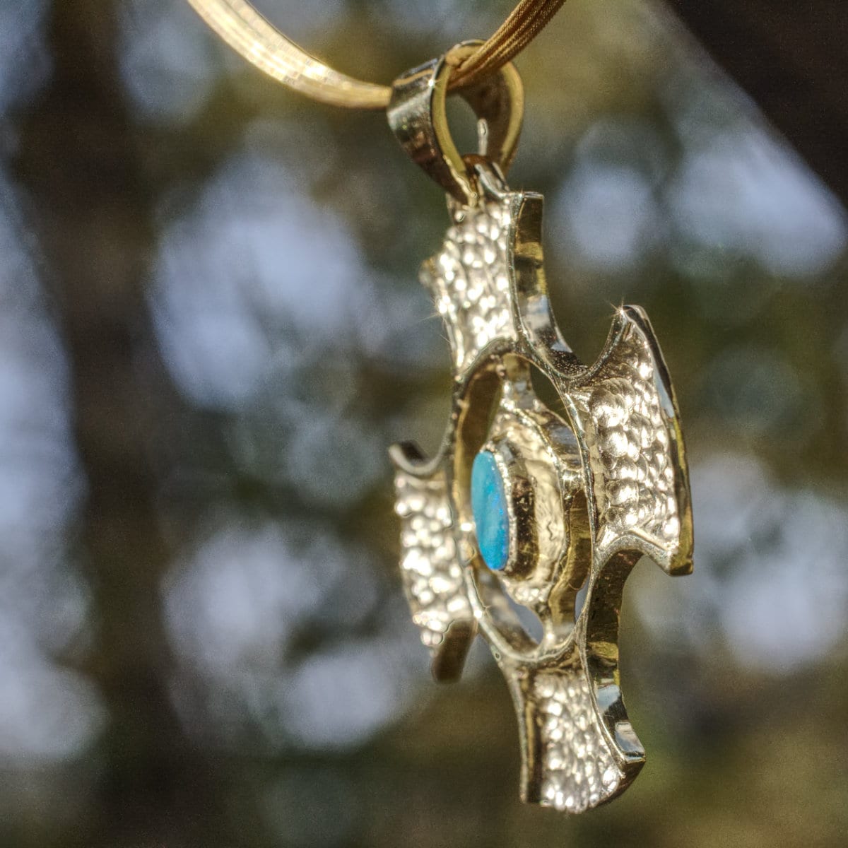 keltisches Kreuz mit Opal – Bild 3