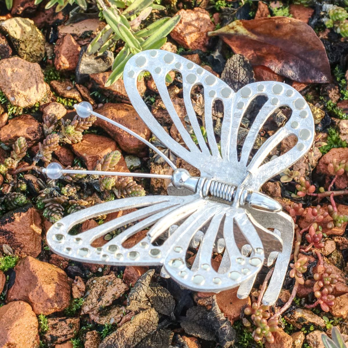 Haarspange zweifarbiger Schmetterling – Bild 4