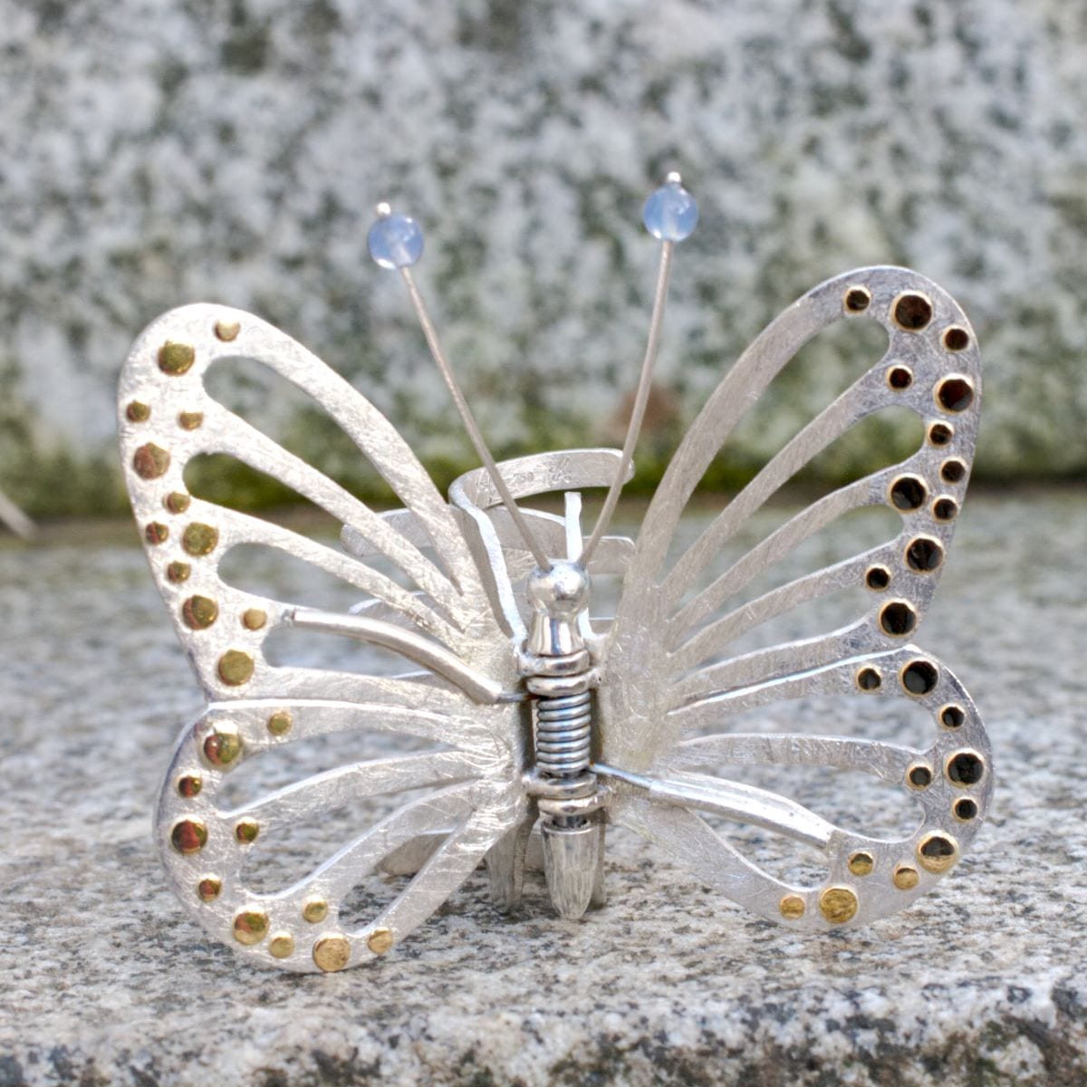 Haarspange zweifarbiger Schmetterling – Bild 9