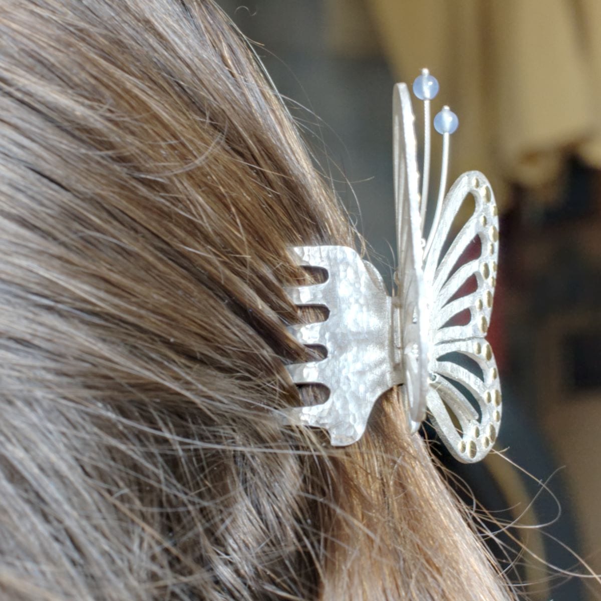 Haarspange zweifarbiger Schmetterling – Bild 11