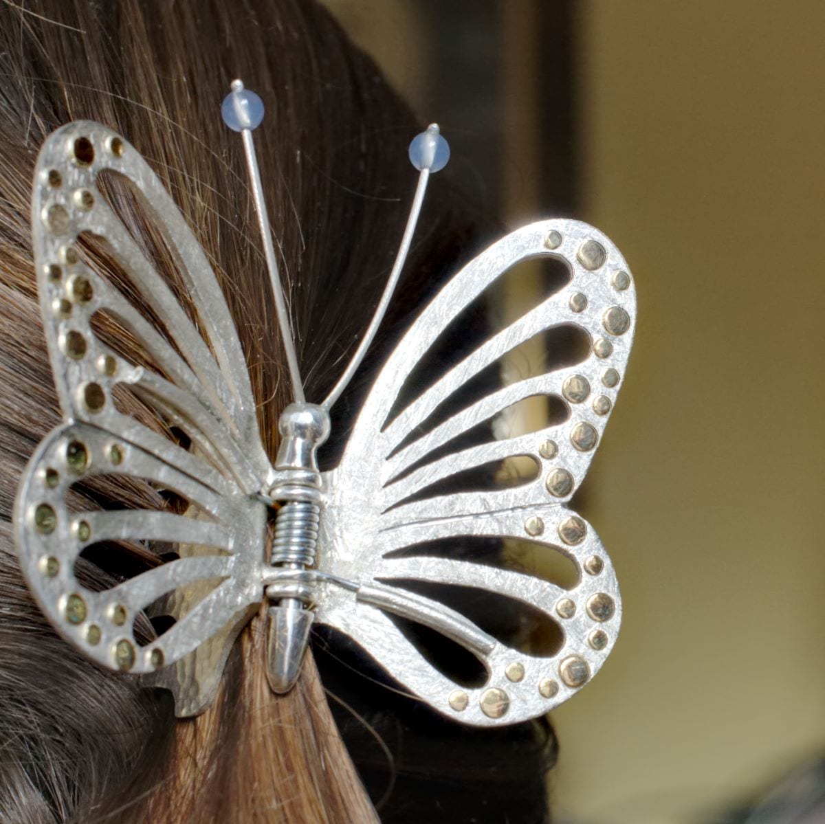 Haarspange zweifarbiger Schmetterling – Bild 12