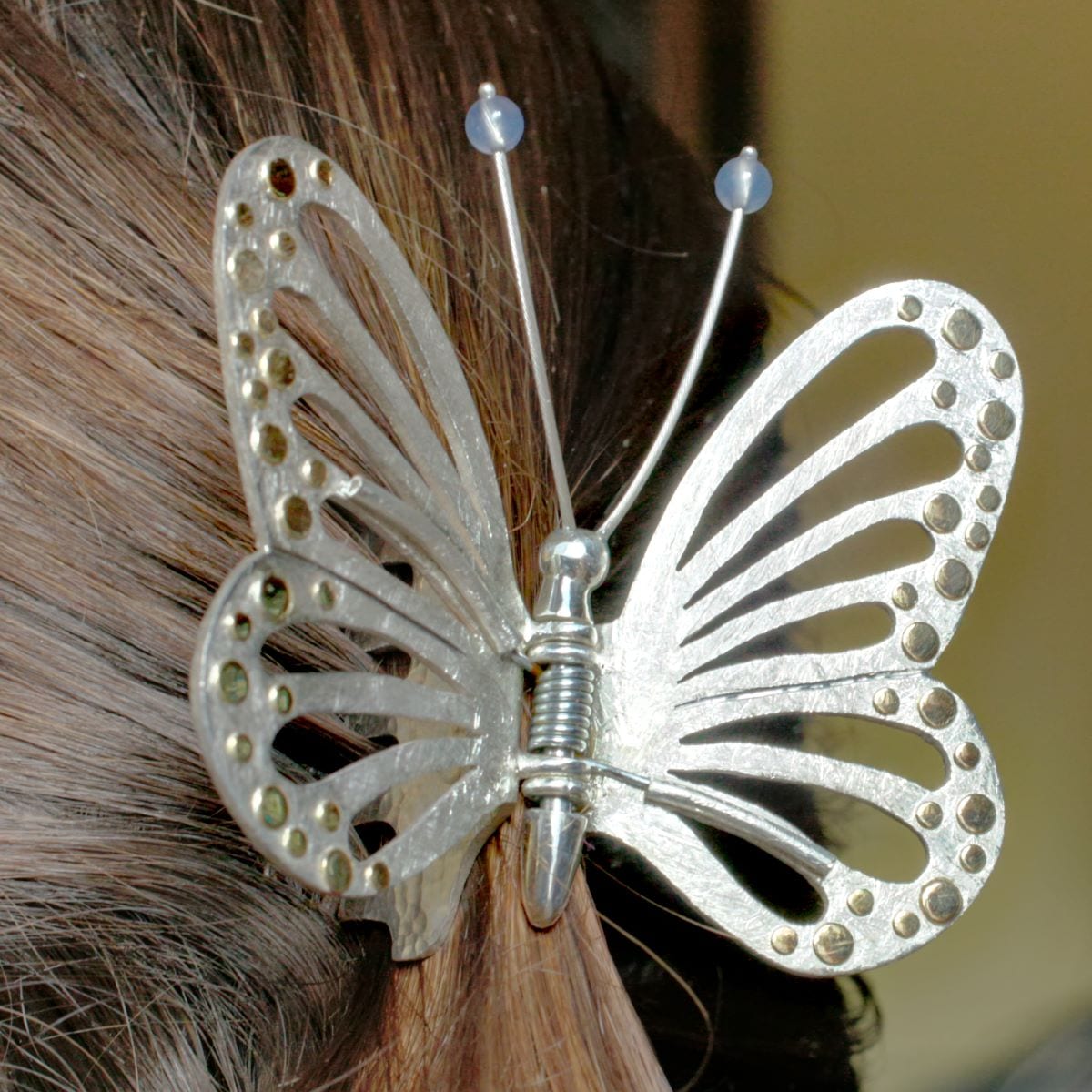 Haarspange zweifarbiger Schmetterling – Bild 13