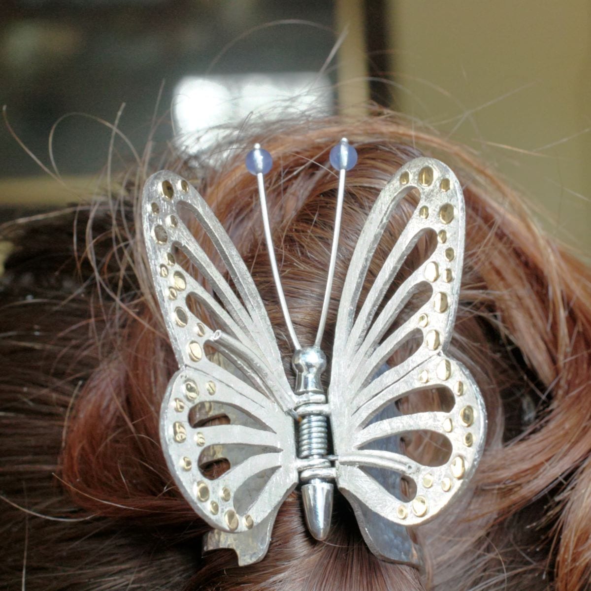 Haarspange zweifarbiger Schmetterling – Bild 15