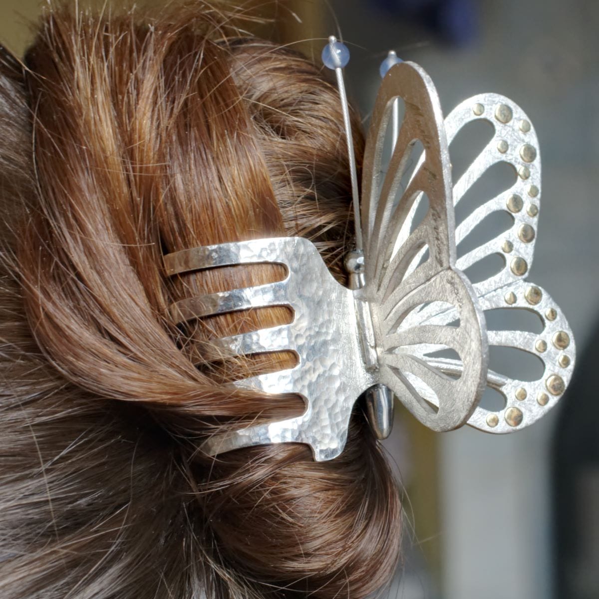 Haarspange zweifarbiger Schmetterling – Bild 17