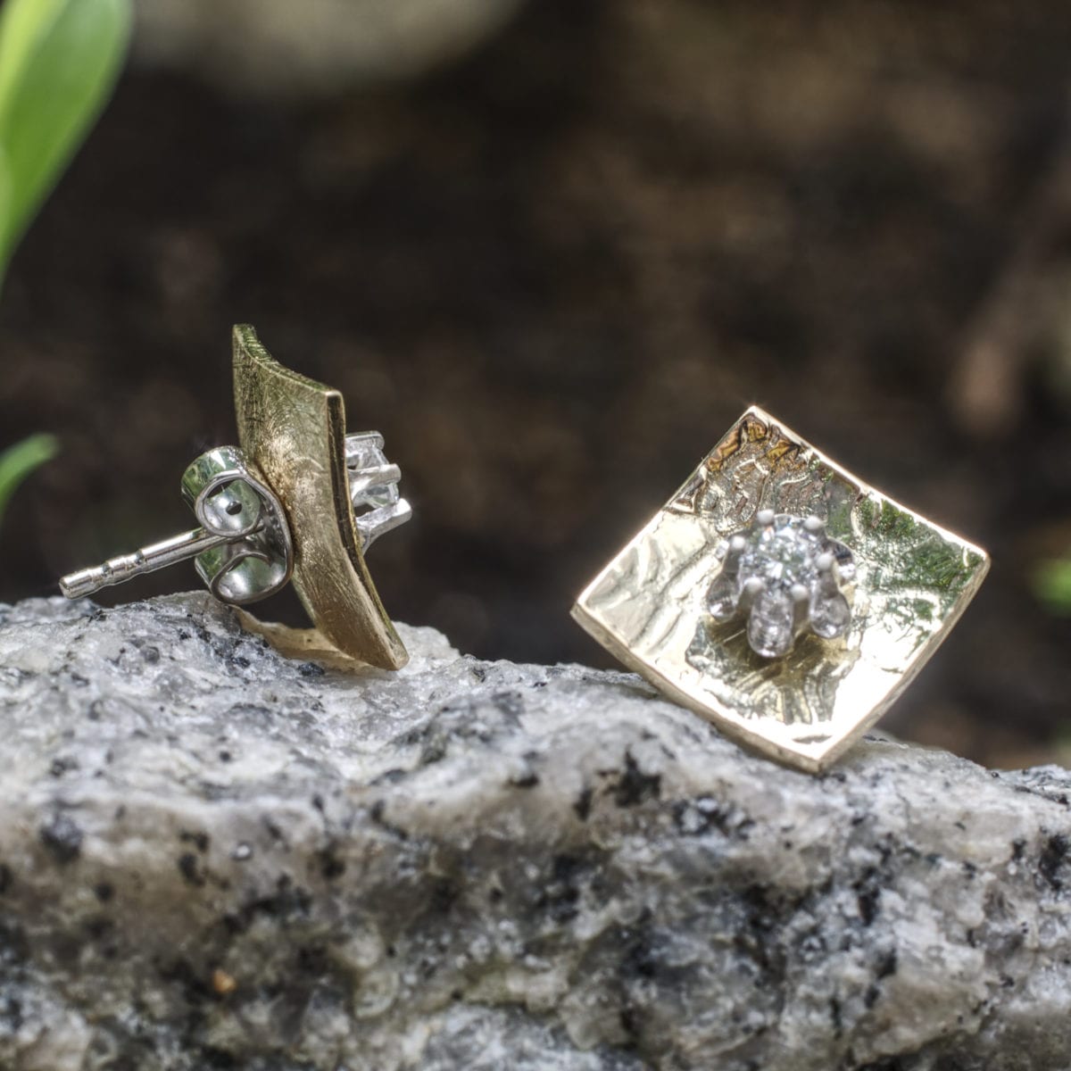 Ohrringe und Anhänger Quadrat Häkeldraht – Bild 7