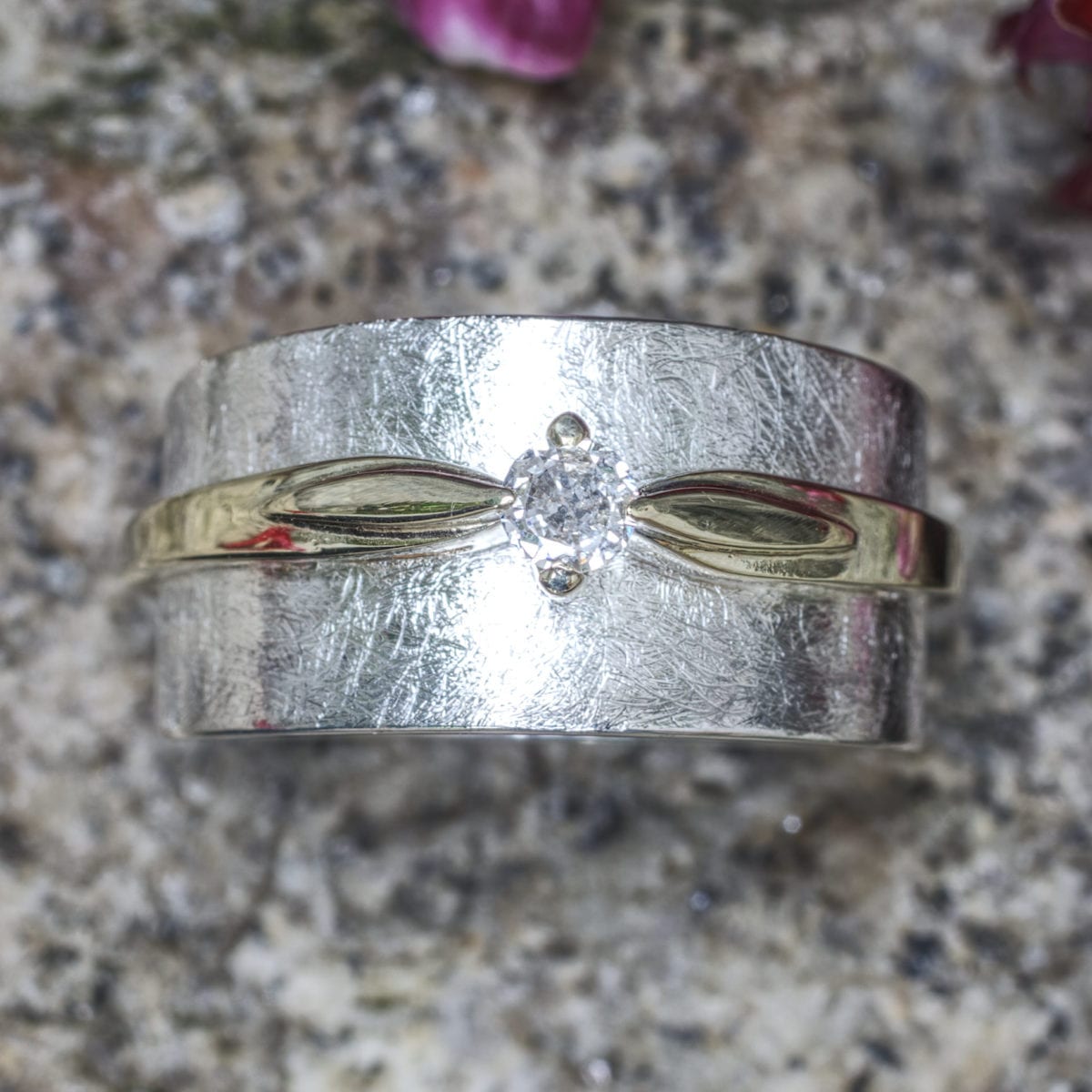 Silberschiene mit aufgesetztem Goldring – Bild 4