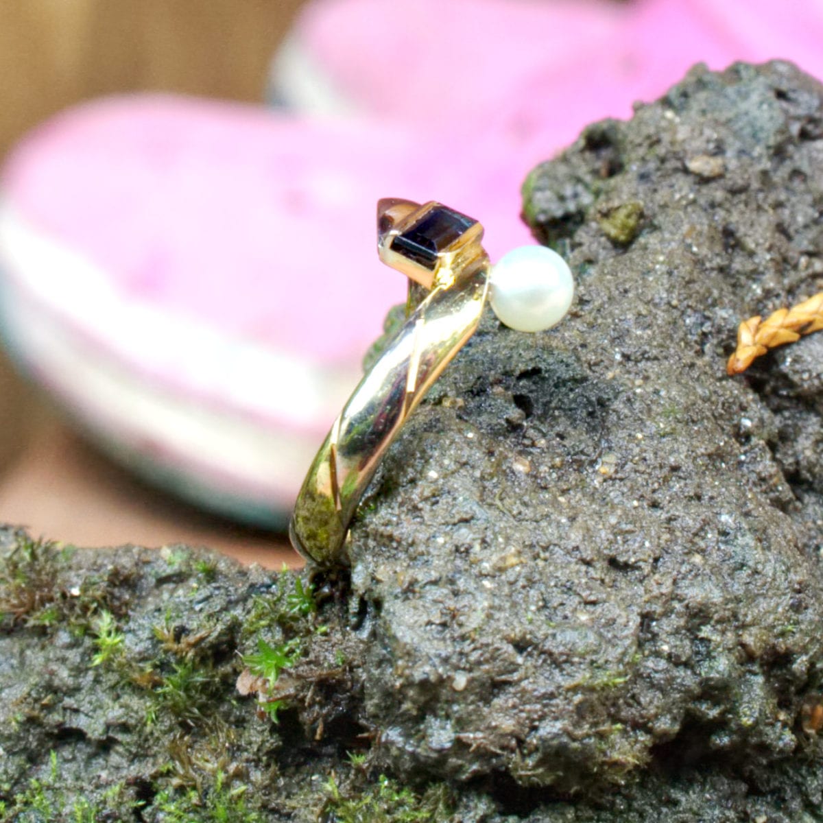 Ring Saphir-Perle – Bild 6