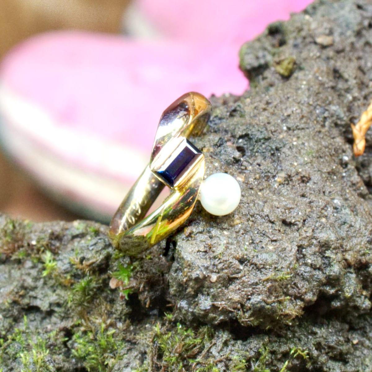 Ring Saphir-Perle – Bild 5