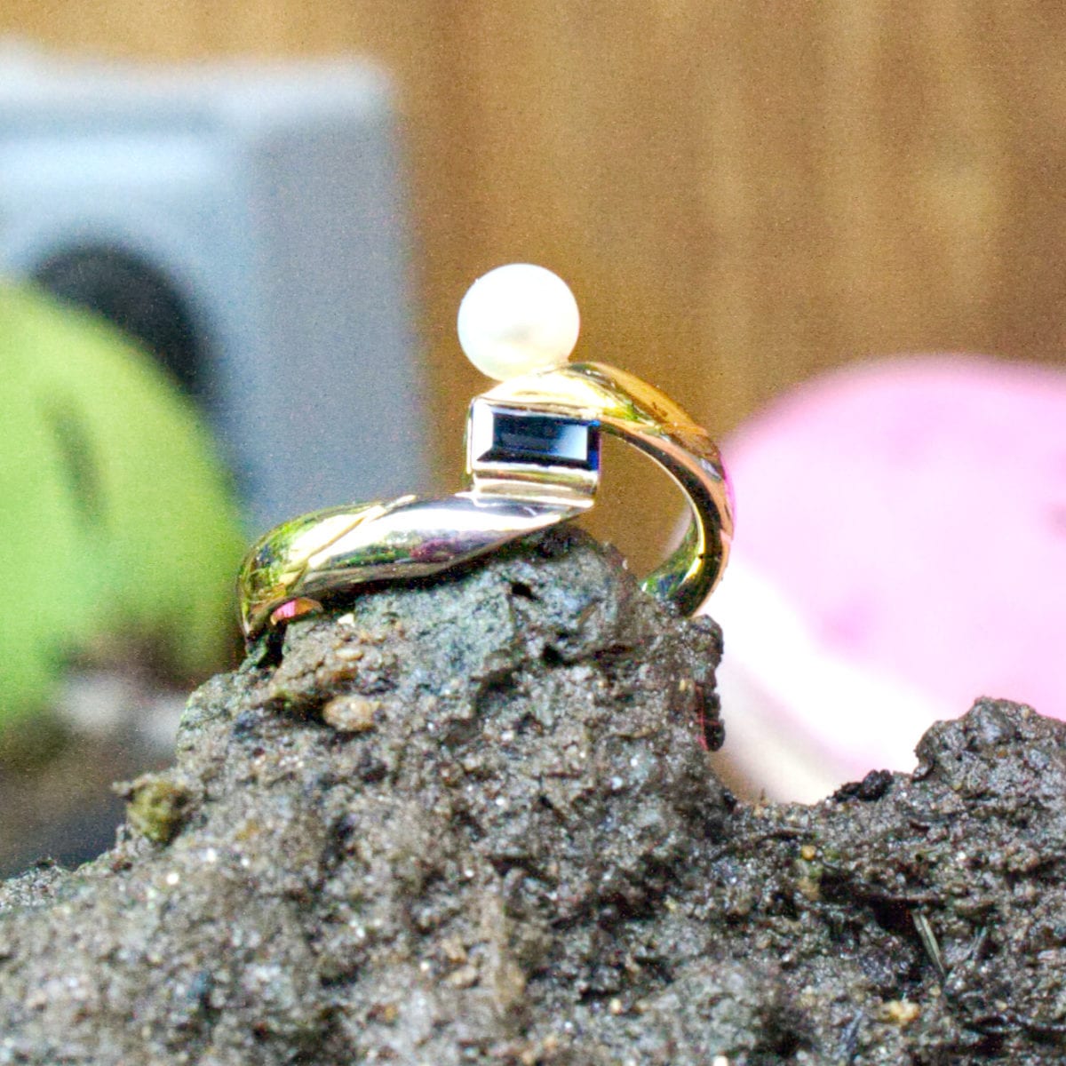 Ring Saphir-Perle – Bild 4