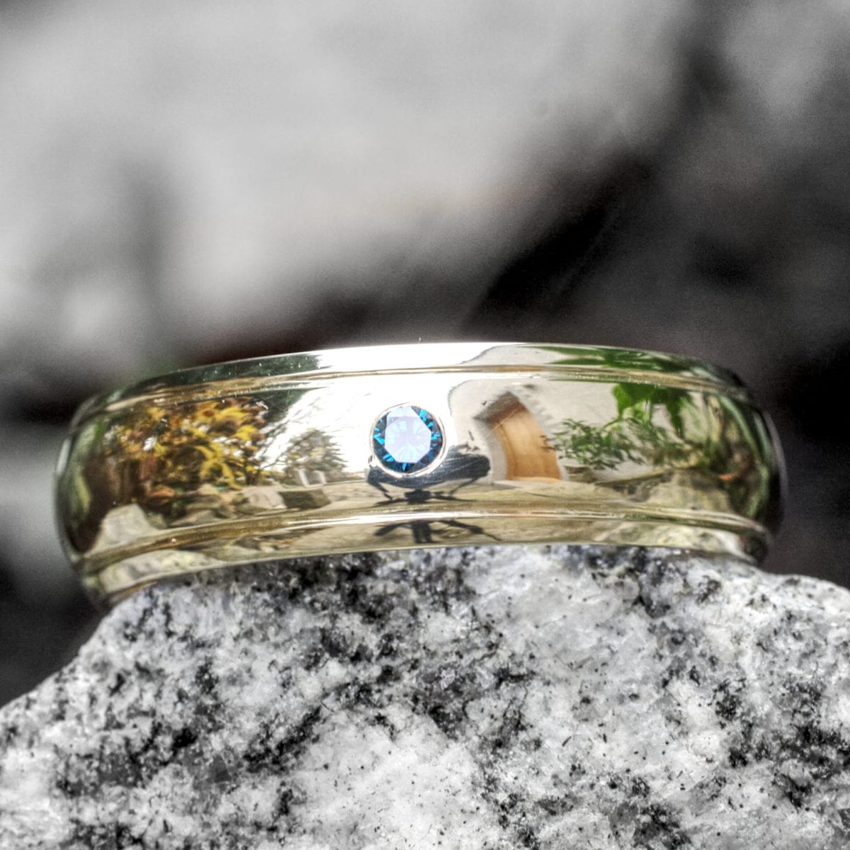 Ring blauer Brillant – Bild 4